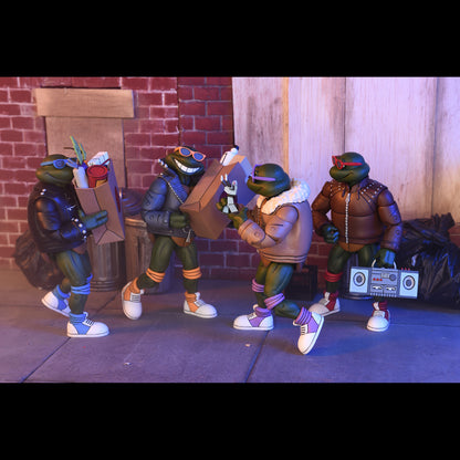 Teenage Mutant Ninja Turtles (Cartoon) - Punk Turtles 7&quot; Scale Action Figures (4 Pack) - NECA