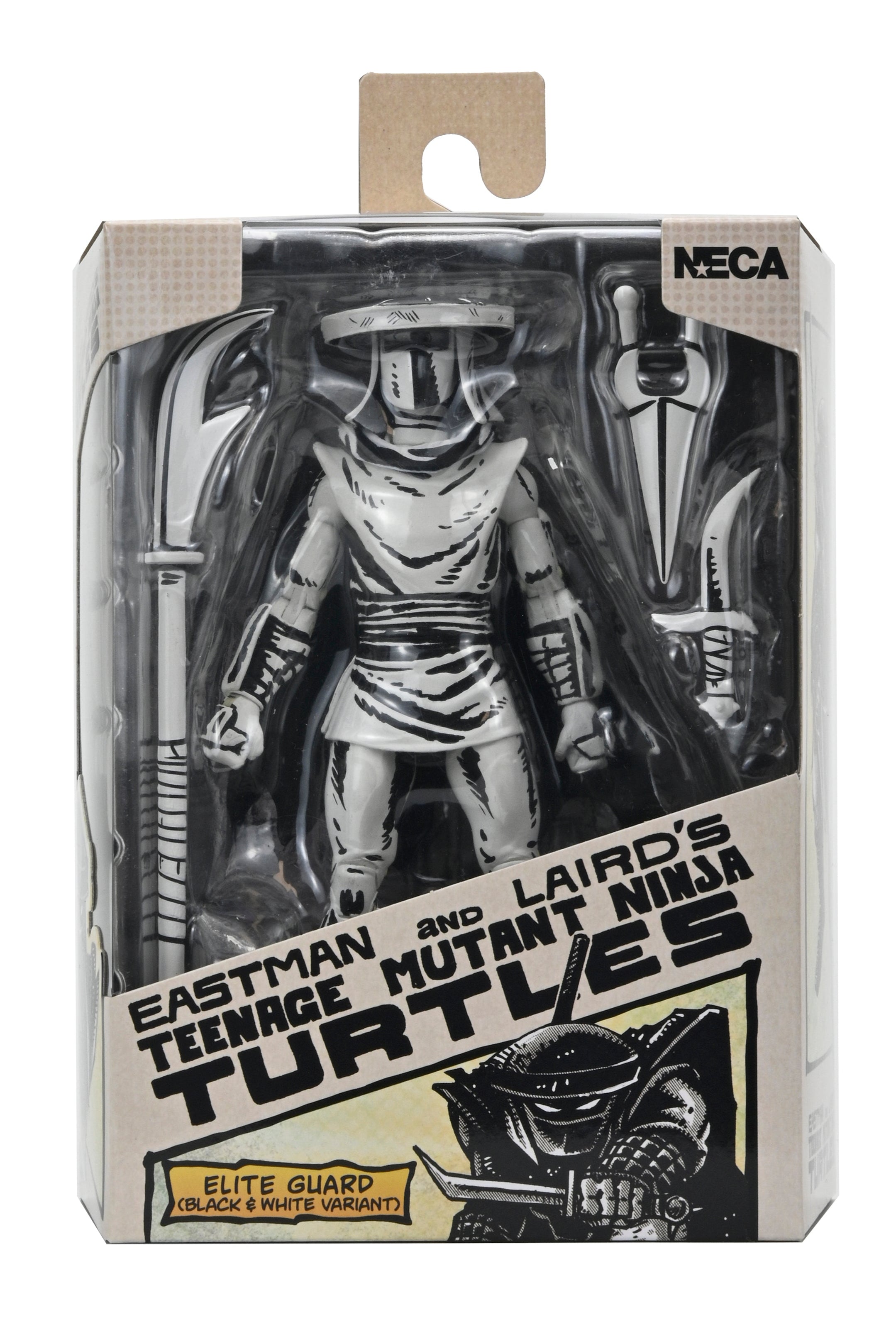 Teenage Mutant Ninja Turtles (Mirage Comics) - Black & White Elite Foot Ninja Guard 7” Scale Figure - NECA on Haulathon.com