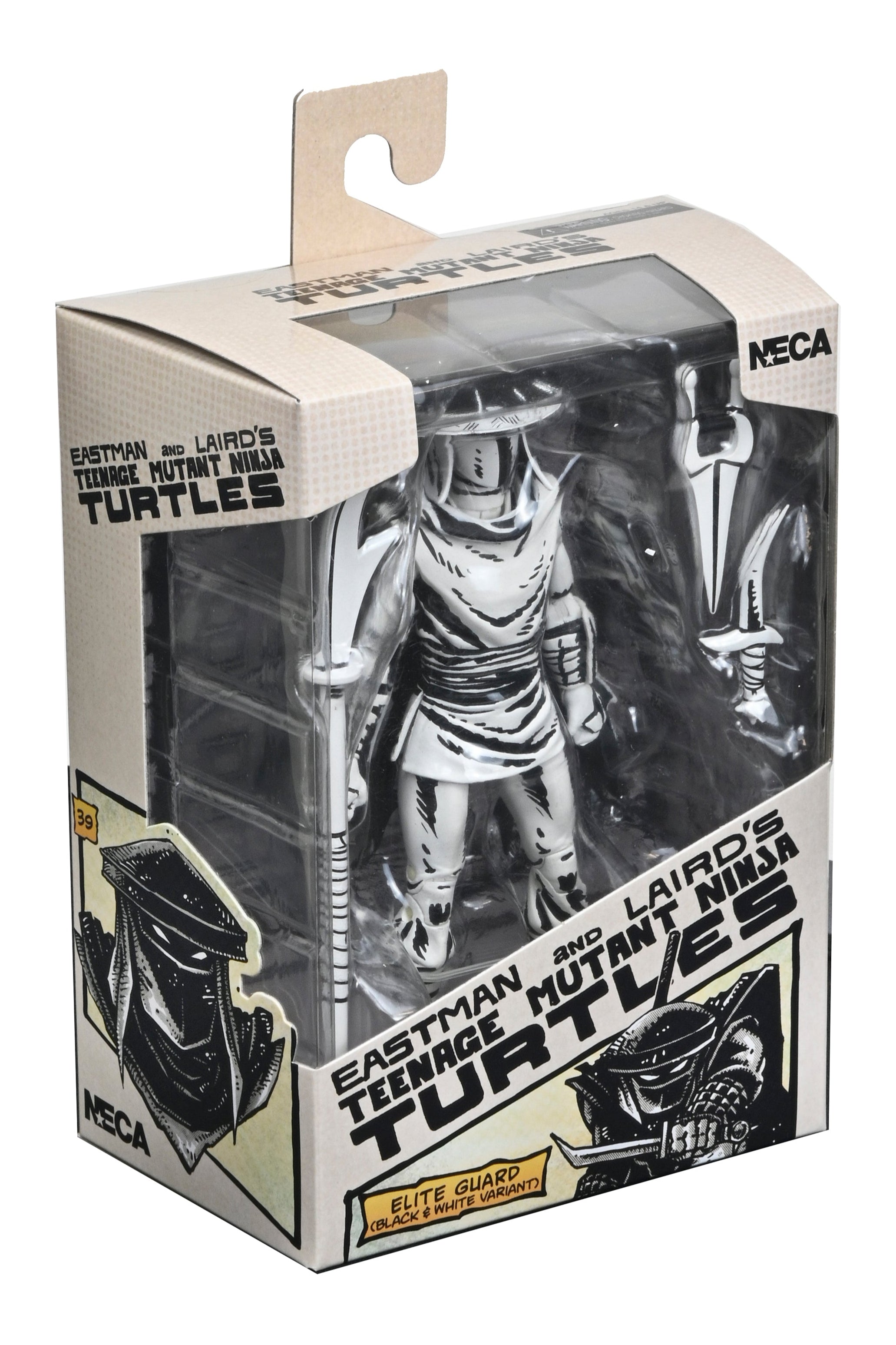 Teenage Mutant Ninja Turtles (Mirage Comics) - Black & White Elite Foot Ninja Guard 7” Scale Figure - NECA on Haulathon.com