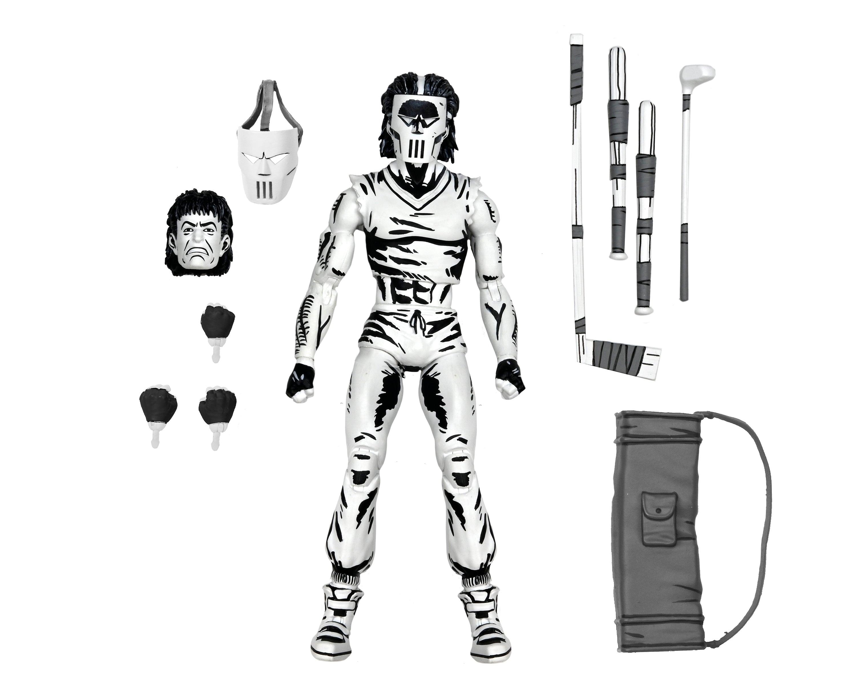 Teenage Mutant Ninja Turtles (Mirage Comics) - Black & White Casey Jones 7” Scale Action Figure - NECA on Haulathon.com