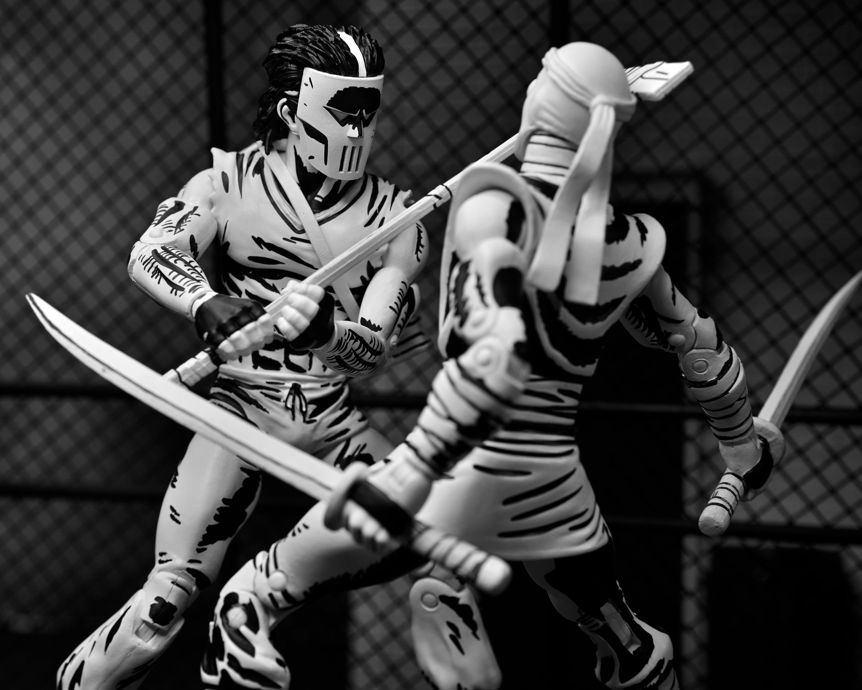 Teenage Mutant Ninja Turtles (Mirage Comics) - Black & White Casey Jones 7” Scale Action Figure - NECA on Haulathon.com