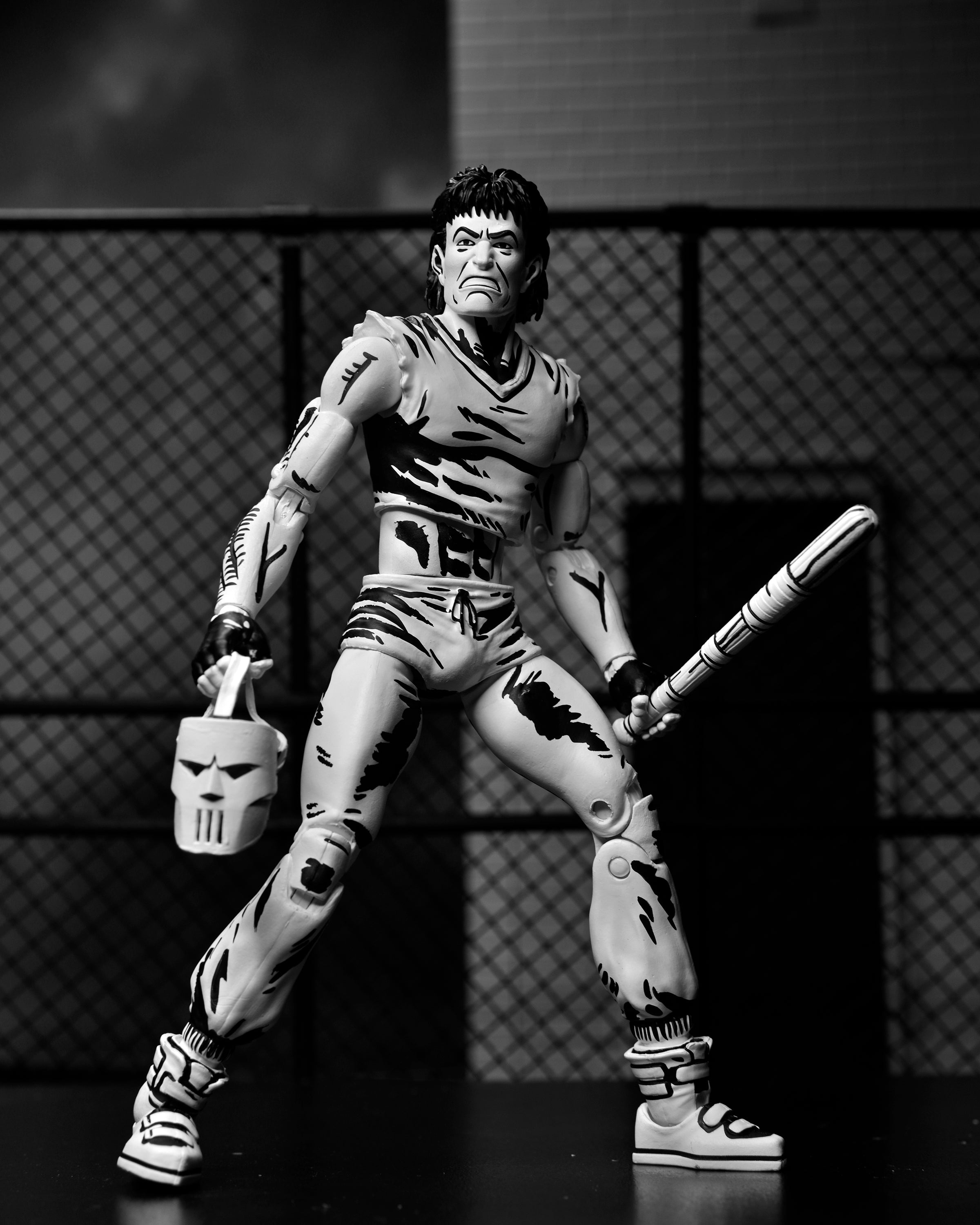 Teenage Mutant Ninja Turtles (Mirage Comics) - Black & White Casey Jones 7” Scale Action Figure - NECA on Haulathon.com