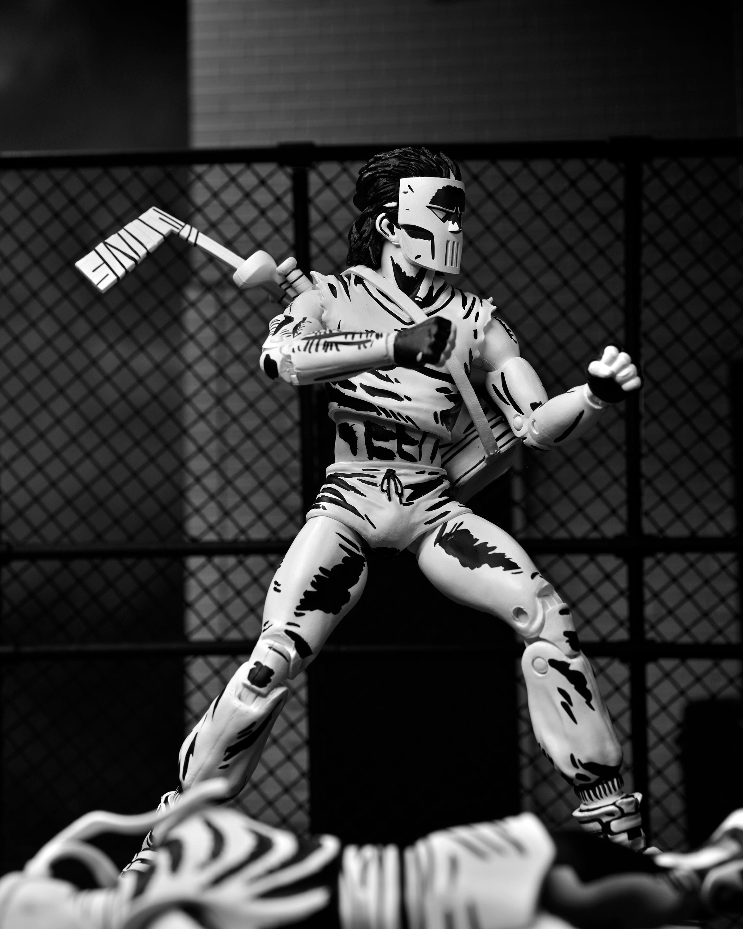 Teenage Mutant Ninja Turtles (Mirage Comics) - Black & White Casey Jones 7” Scale Action Figure - NECA on Haulathon.com