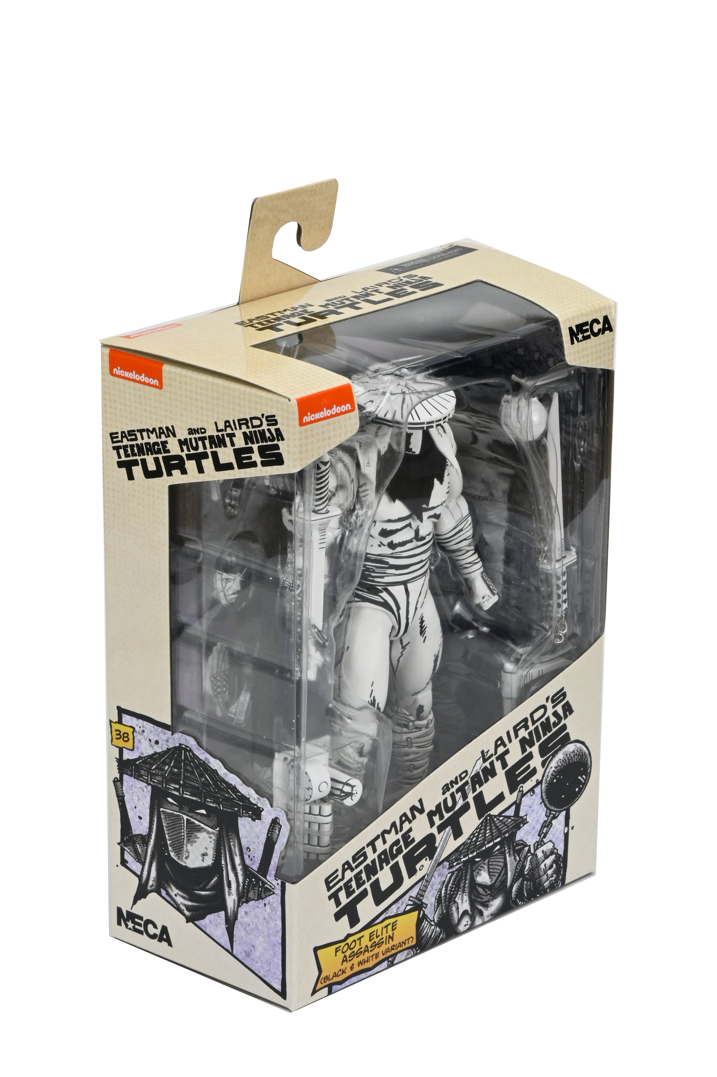 Teenage Mutant Ninja Turtles (Mirage Comics) - Black & White Foot Assassin 7" Scale Action Figure - NECA on Haulathon.com