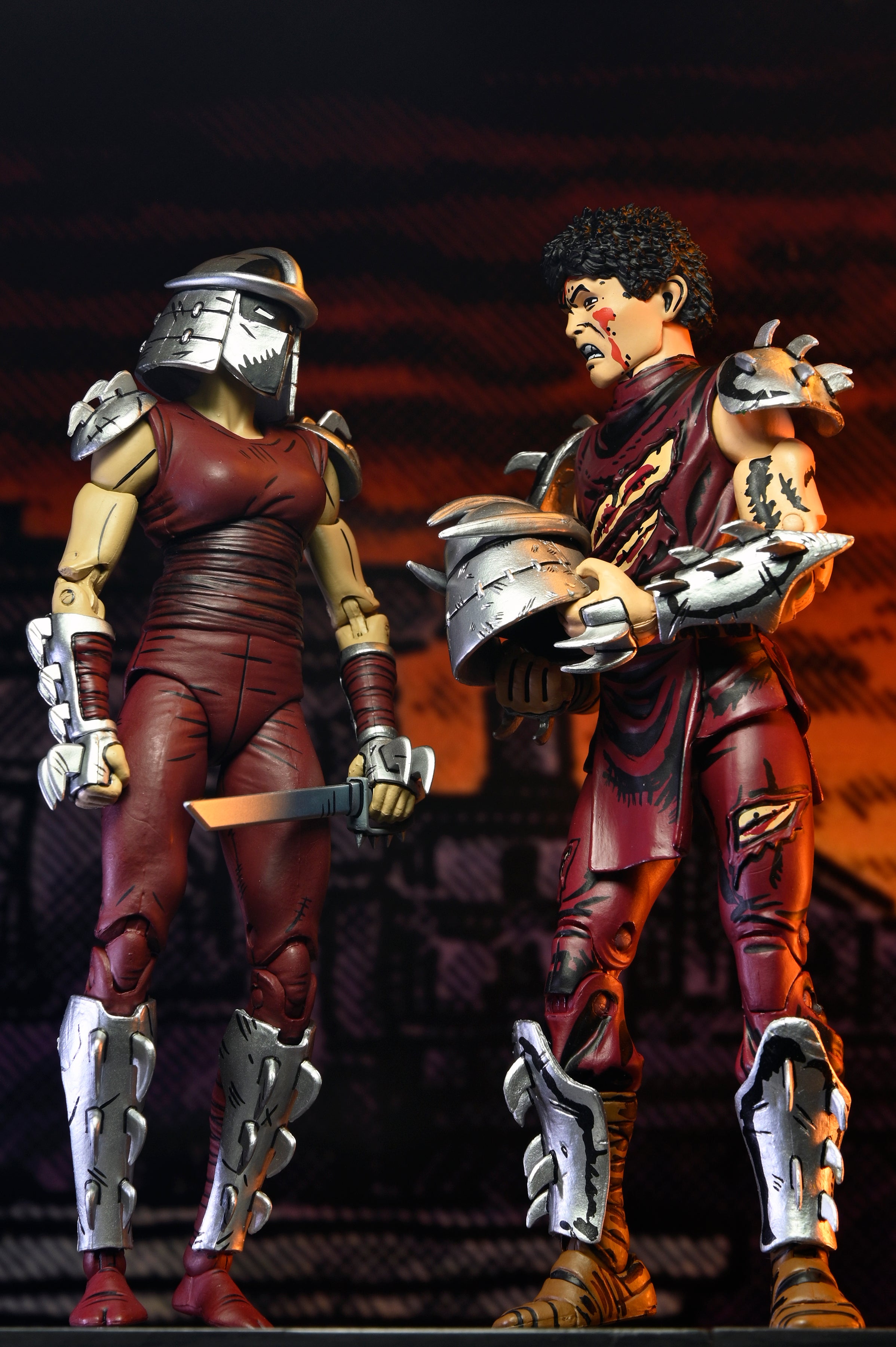 Teenage Mutant Ninja Turtles (Mirage Comics) - Battle-Damaged Shredder 7" Scale Action Figure (Classic Colors) - NECA on Haulathon.com
