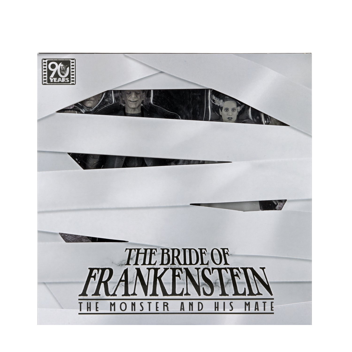 Universal Monsters - The Bride of Frankenstein 90th Anniversary The Monster and His Mate 7” Scale Action Figure 2-Pack (Black &amp; White) - NECA on Haulathon.com
