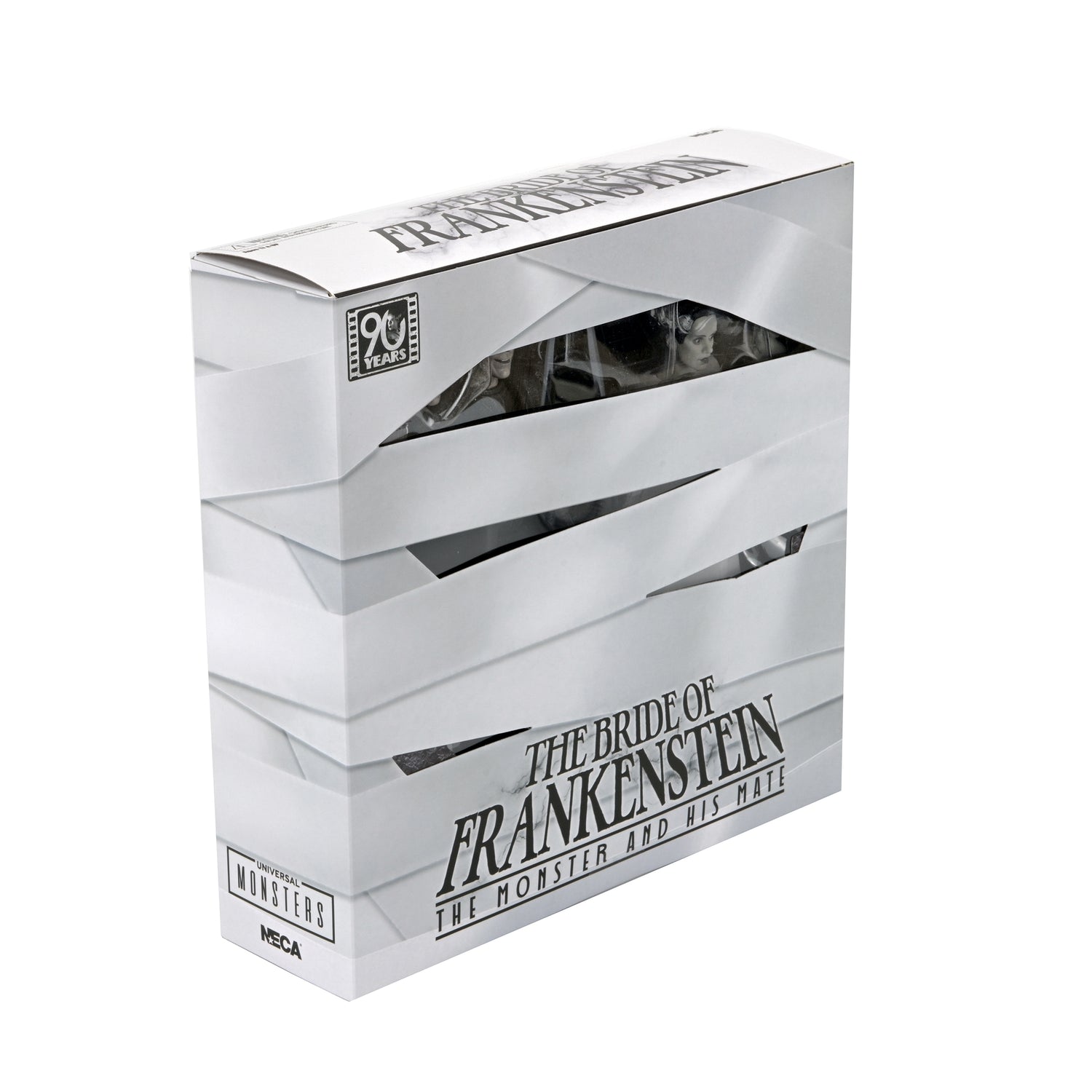 Universal Monsters - The Bride of Frankenstein 90th Anniversary The Monster and His Mate 7” Scale Action Figure 2-Pack (Black &amp; White) - NECA on Haulathon.com
