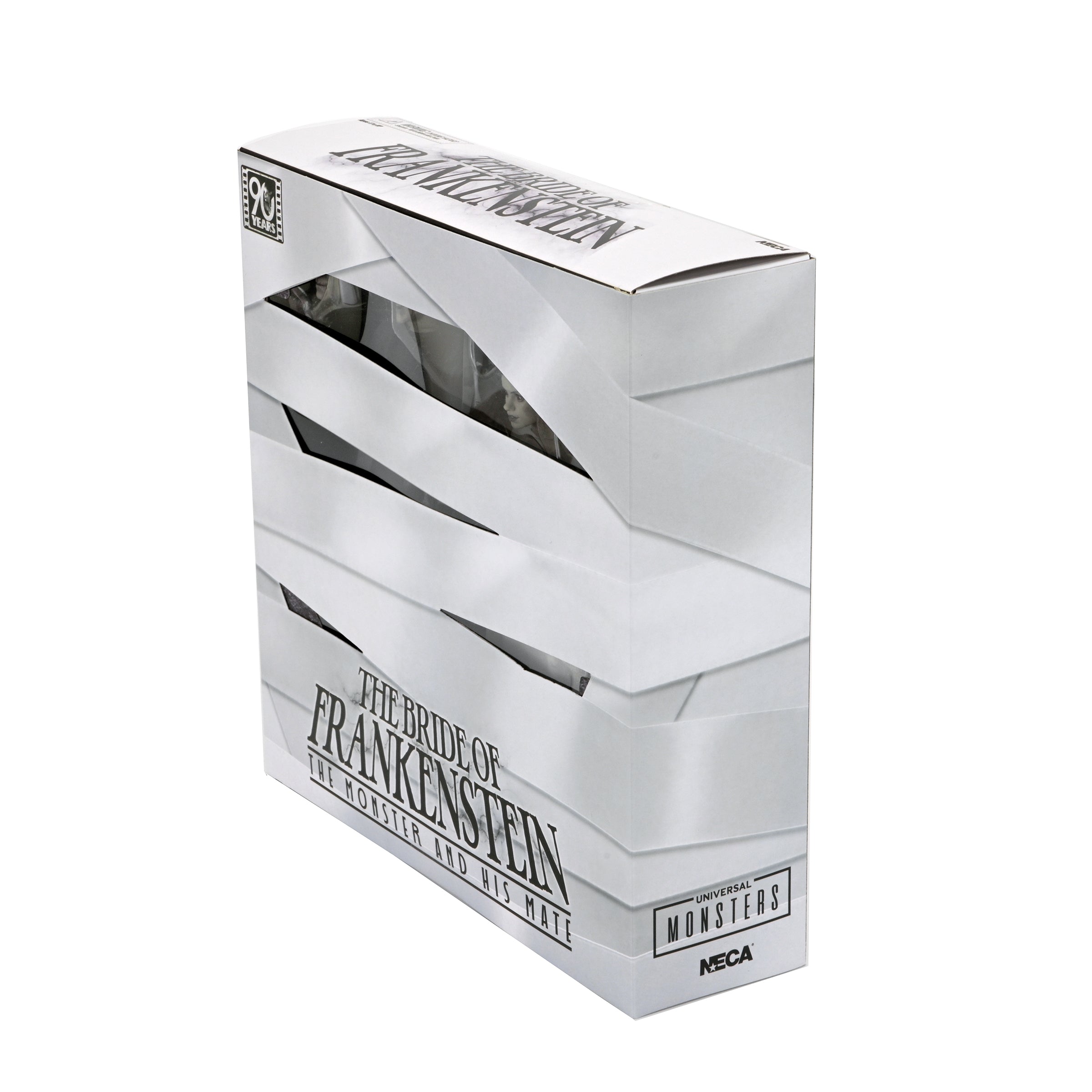 Universal Monsters - The Bride of Frankenstein 90th Anniversary The Monster and His Mate 7” Scale Action Figure 2-Pack (Black &amp; White) - NECA on Haulathon.com