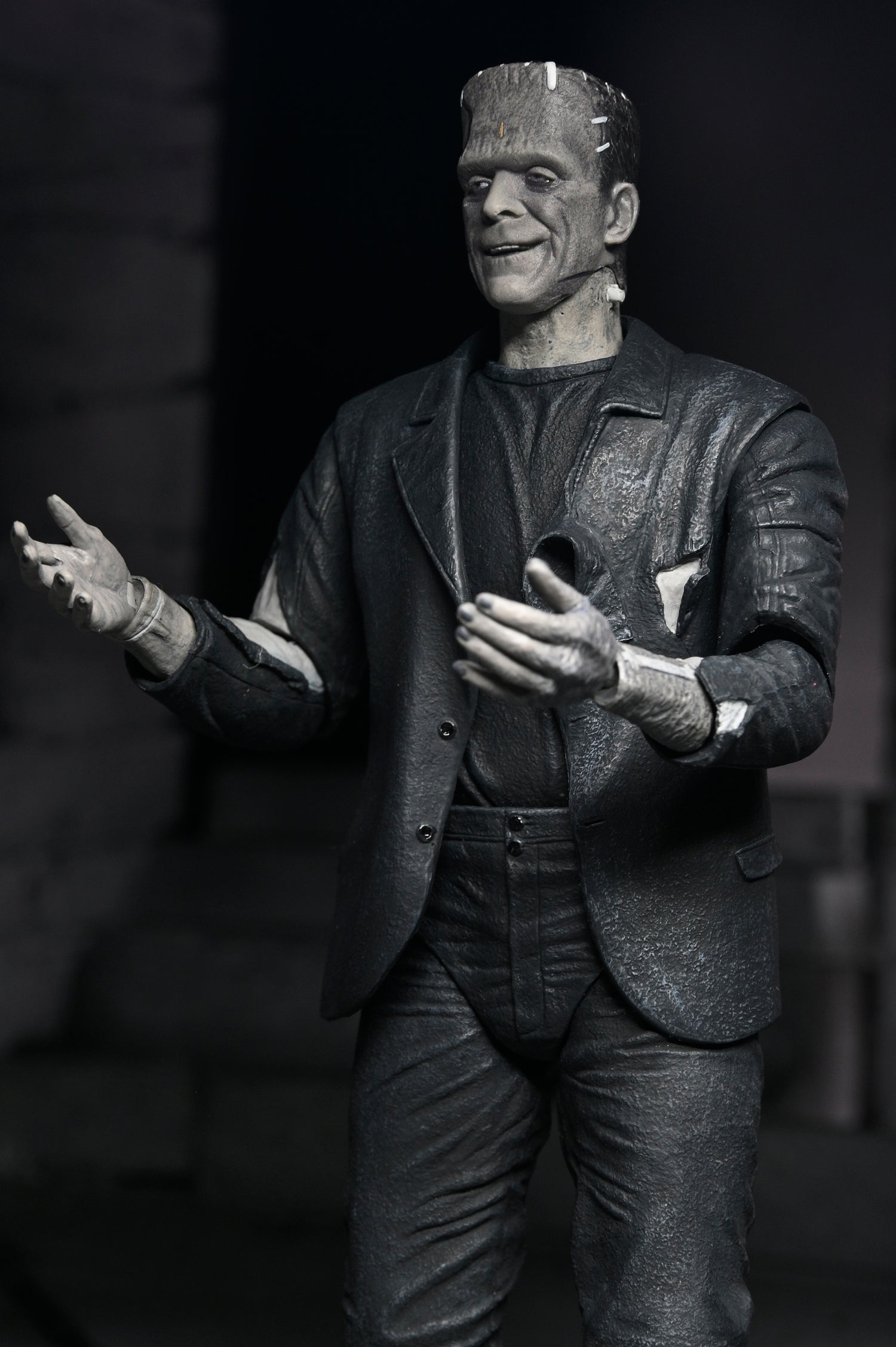 Universal Monsters - The Bride of Frankenstein 90th Anniversary The Monster and His Mate 7” Scale Action Figure 2-Pack (Black &amp; White) - NECA on Haulathon.com