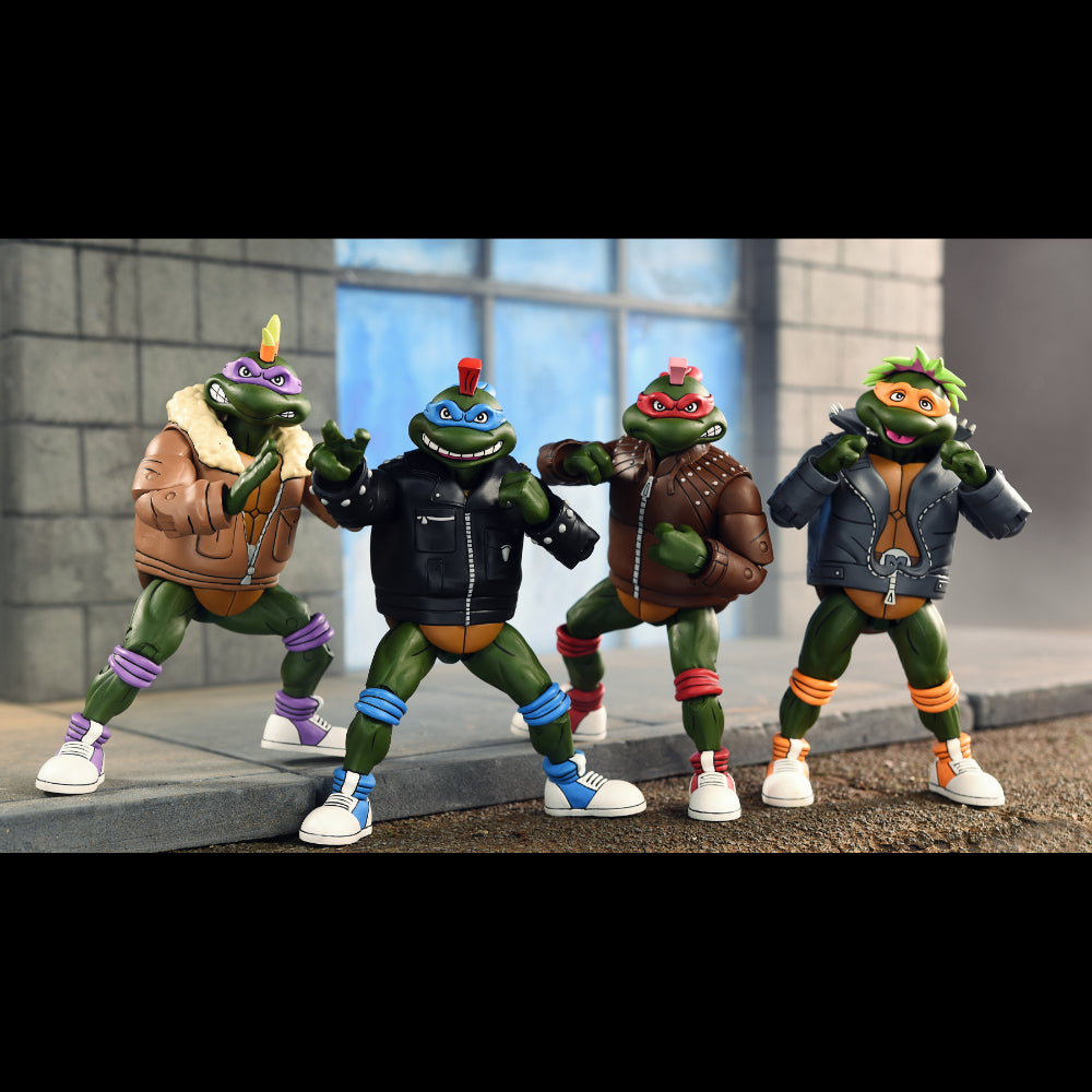 Teenage Mutant Ninja Turtles (Cartoon) - Punk Turtles 7&quot; Scale Action Figures (4 Pack) - NECA