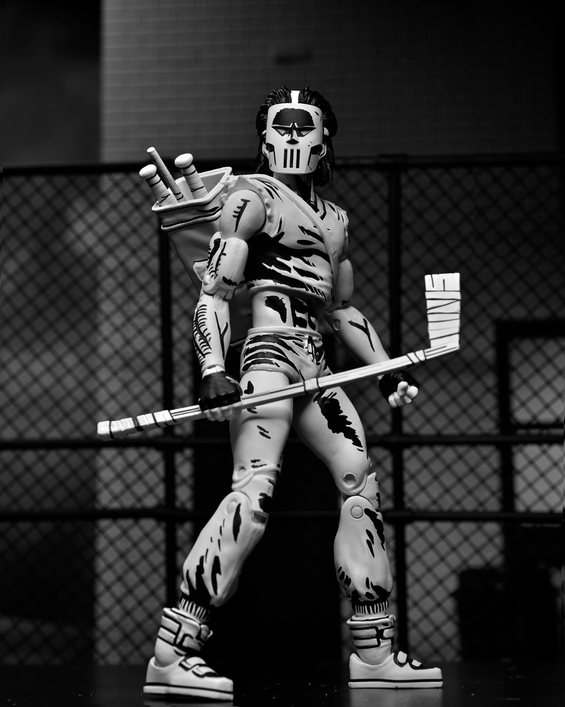 Teenage Mutant Ninja Turtles (Mirage Comics) - Black &amp; White Casey Jones 7” Scale Action Figure - NECA on Haulathon.com