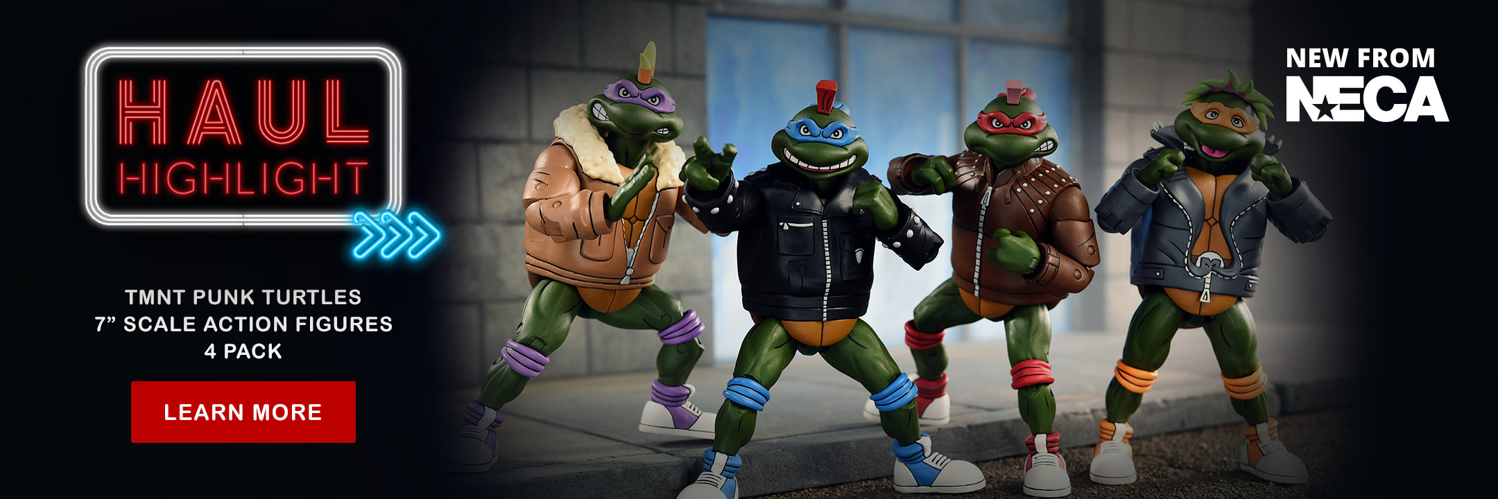 Haulathon 2024 Week 1 Drop - Teenage Mutant Ninja Turtles (Cartoon) - Punk Turtles 7" Scale Action Figures (4 Pack) from NECA