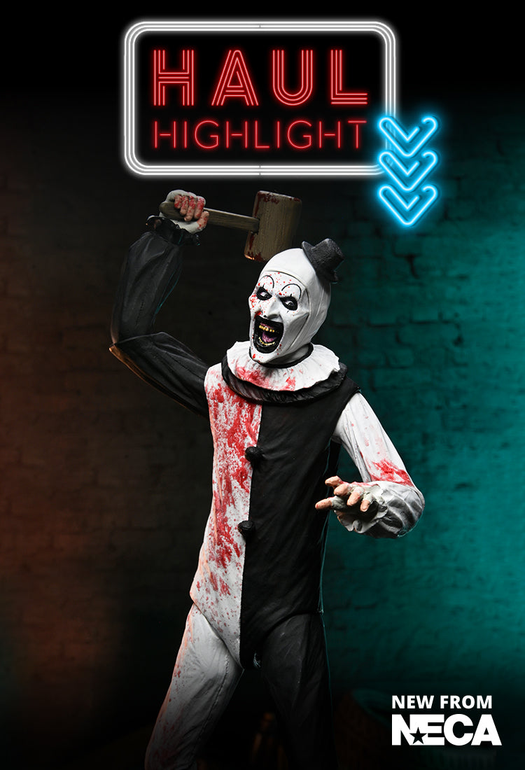 Terrifier 2 - Ultimate Art the Clown 7" Scale Action Figure (Blood Splattered) - NECA on Haulathon.com