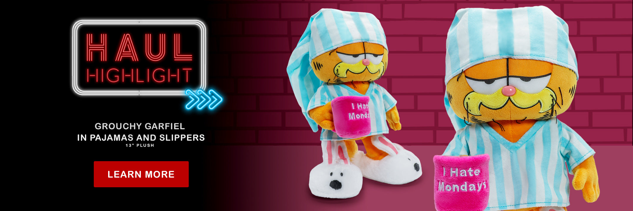 Haulathon 2024 Week 4 Drop - Grouchy Garfield in Pajamas and Slippers 13" Plush from Kidrobot