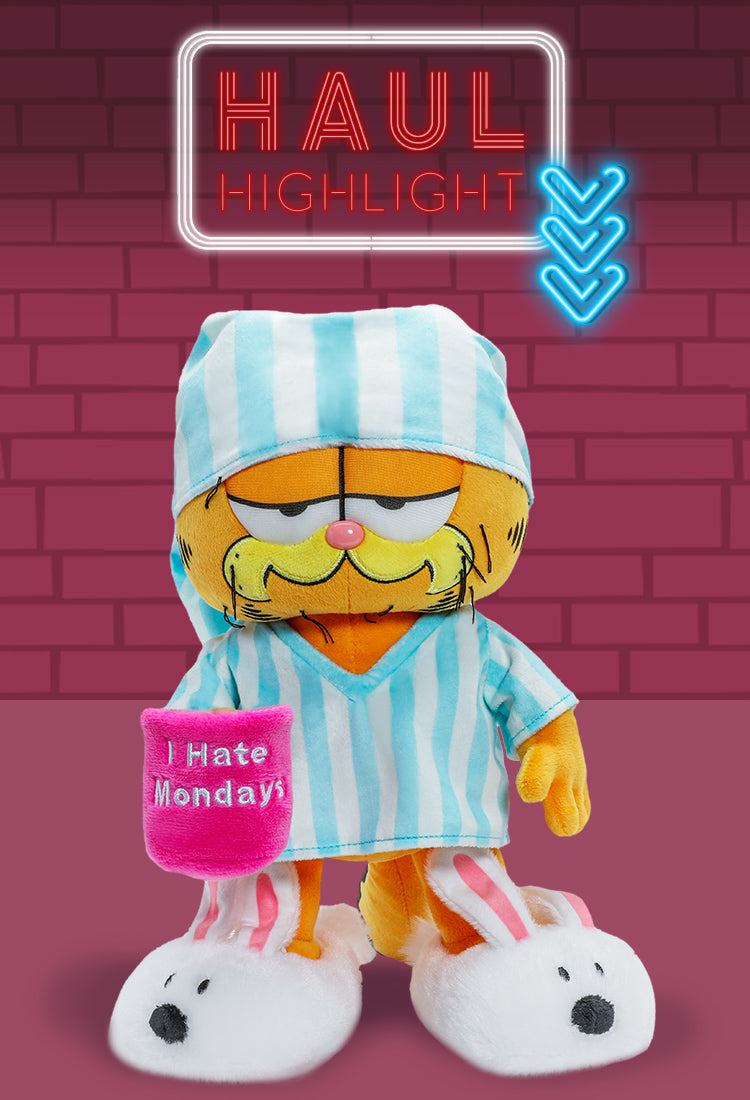 Haulathon 2024 Week 4 Drop - Grouchy Garfield in Pajamas and Slippers 13" Plush from Kidrobot