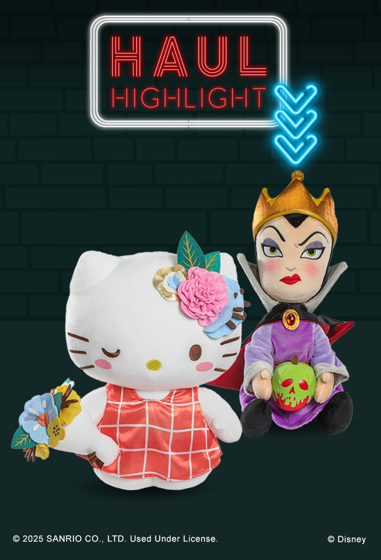 Haulathon Week 6 Drop - Hello Kitty® Springtime Plush and Disney Snow White and the Seven Dwarfs - Evil Queen Plush - Kidrobot on Haulathon.com