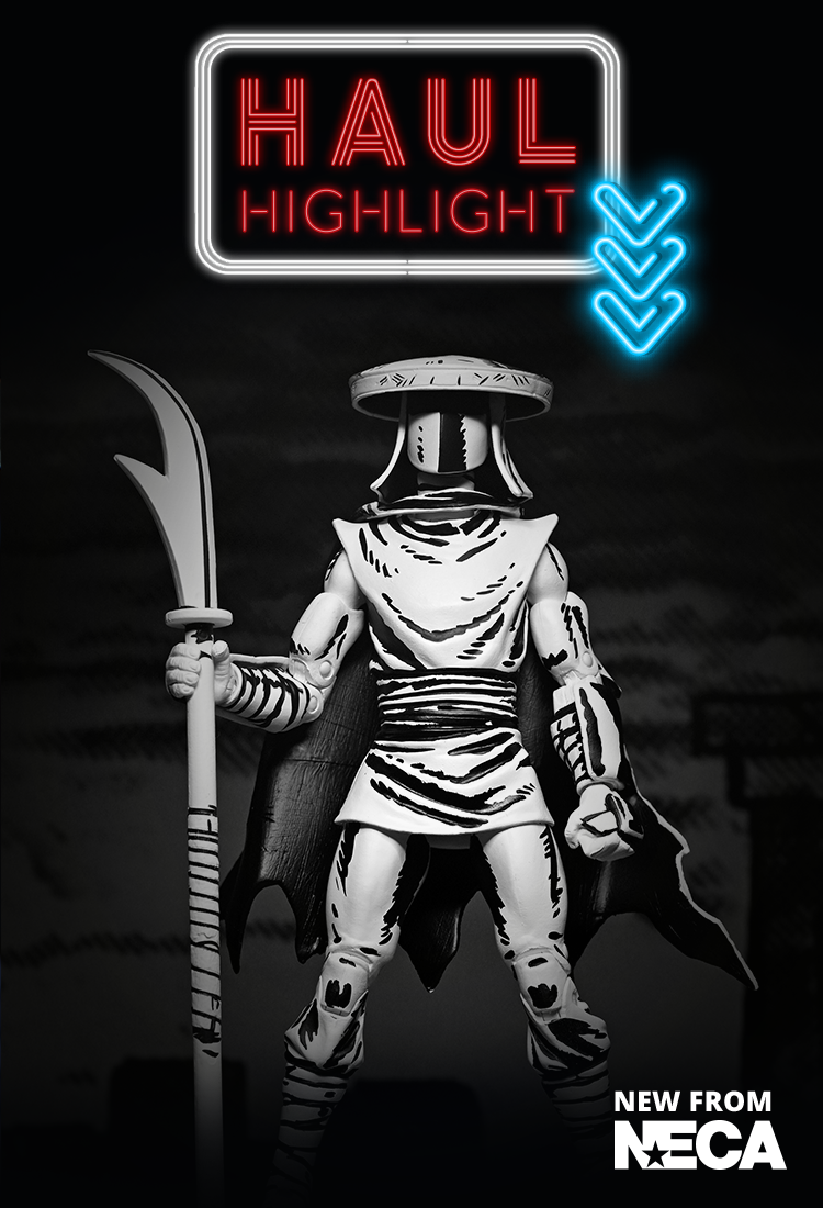 Haulathon Week 5 Drop - Teenage Mutant Ninja Turtles (Mirage Comics) - Black & White Elite Foot Ninja Guard 7” Scale Figure - NECA on Haulathon.com